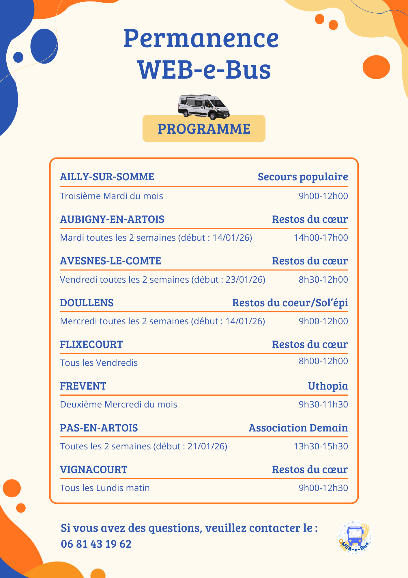 Photo de Permanences WEB-e-Bus – Programme Janvier 2026